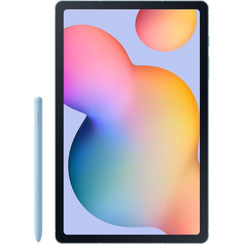 SAMSUNG 三星 Galaxy Tab S6 Lite 10.4 吋 128GB Android 平板電腦、LCD 螢幕、S 筆、纖薄金屬設計、AKG 雙喇叭、8MP 後置相機、長效電池、美國版,2022 年安哥拉藍