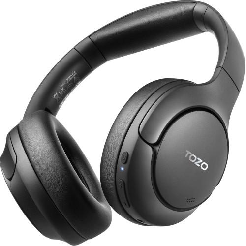 HT2 hybrid active noise canceling headphones, wireless over-ear Bluetooth headphones, 60 hours of playback time, high-resolution audio custom equalizer, deep bass through the app, comfortable fit on the ear cups, suitable for home office travel